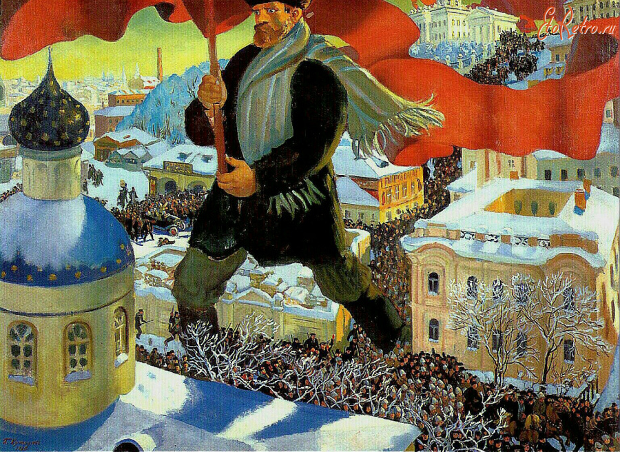 Картины - Борис Кустодиев. Большевик