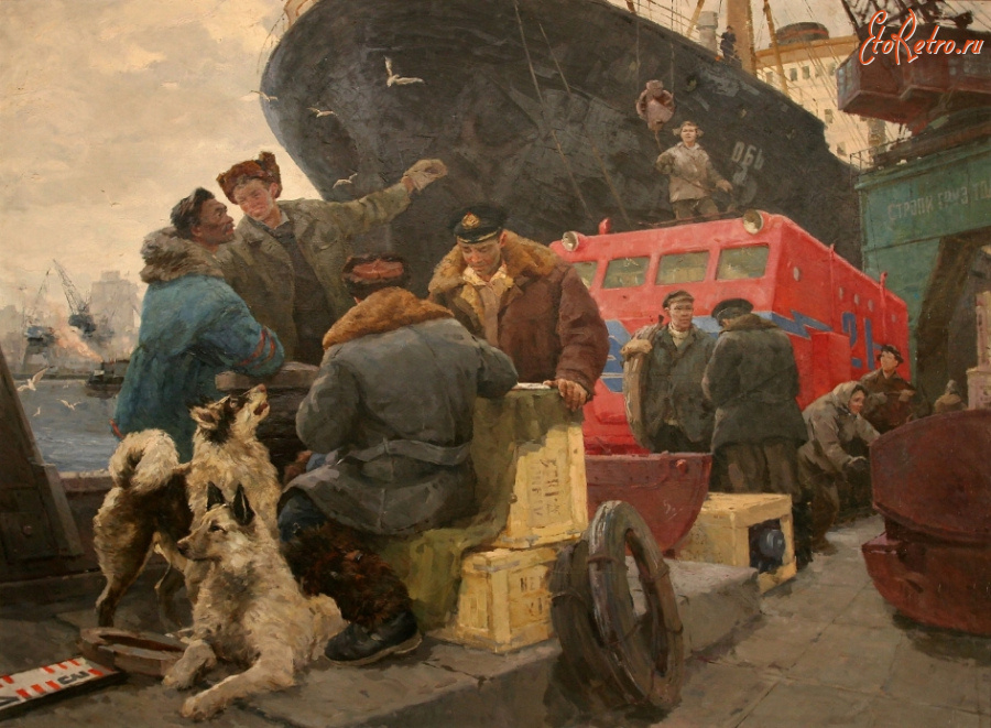 Картины - Погрузка ,,Оби,,