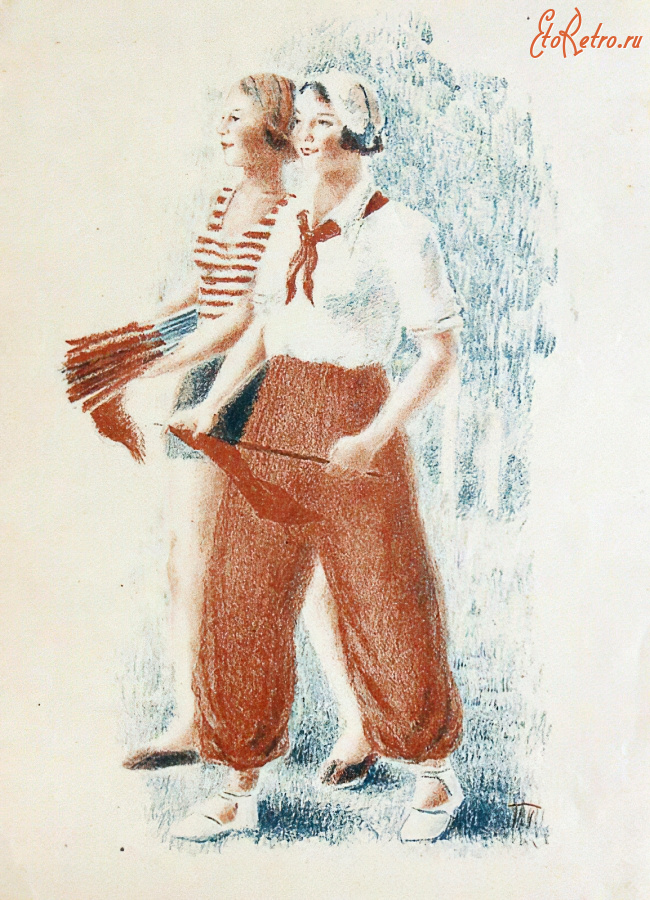 Картины - Две физкультурницы