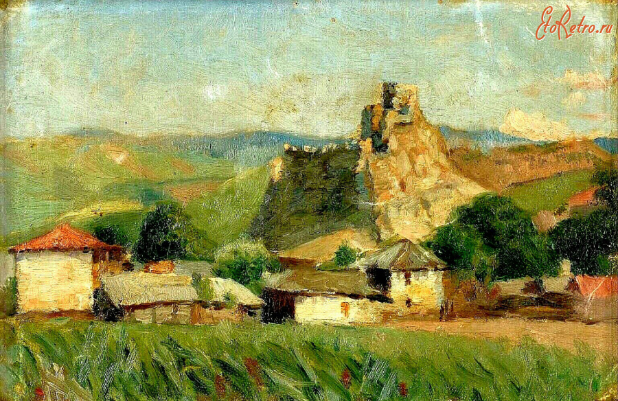 Картины - Борис Кустодиев. Крепость Сурам