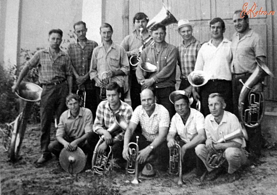Лежнево - Новые Горки. Лежневский район. Духовой оркестр клуба Ново-Горкинской фабрики.