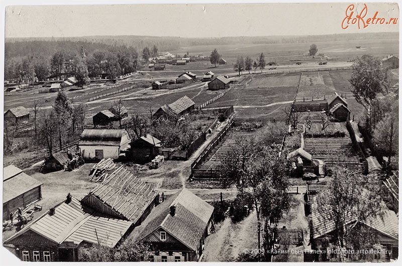 Палех - Вид (на юг) с колокольни Крестовоздвиженского храма 1930 год