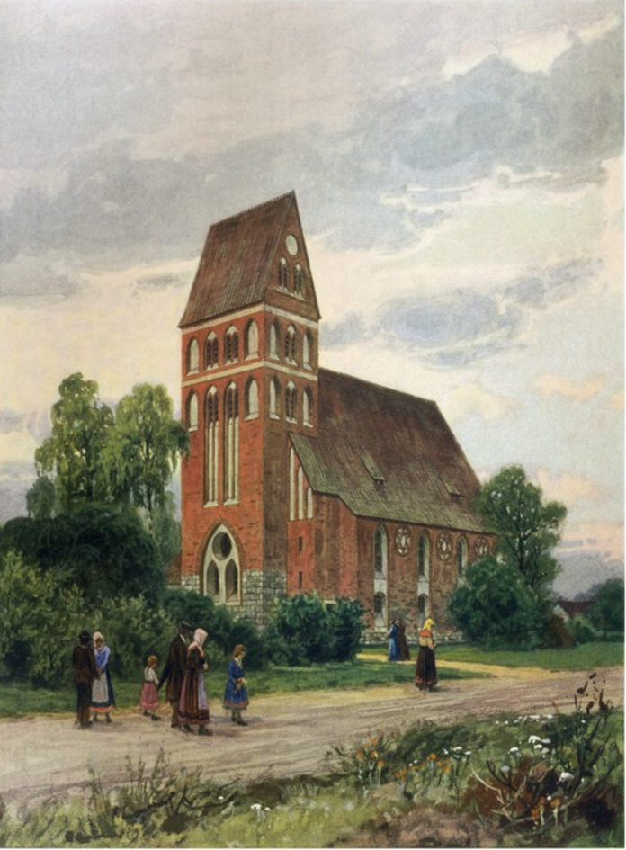 Калининградская область - Gross Lenkeningken. Kirche von Norden.