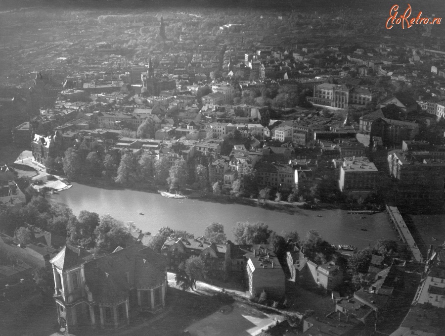 Калининград - Кёнигсберг, вид сверху. Съёмка между 1942-1944 годами.