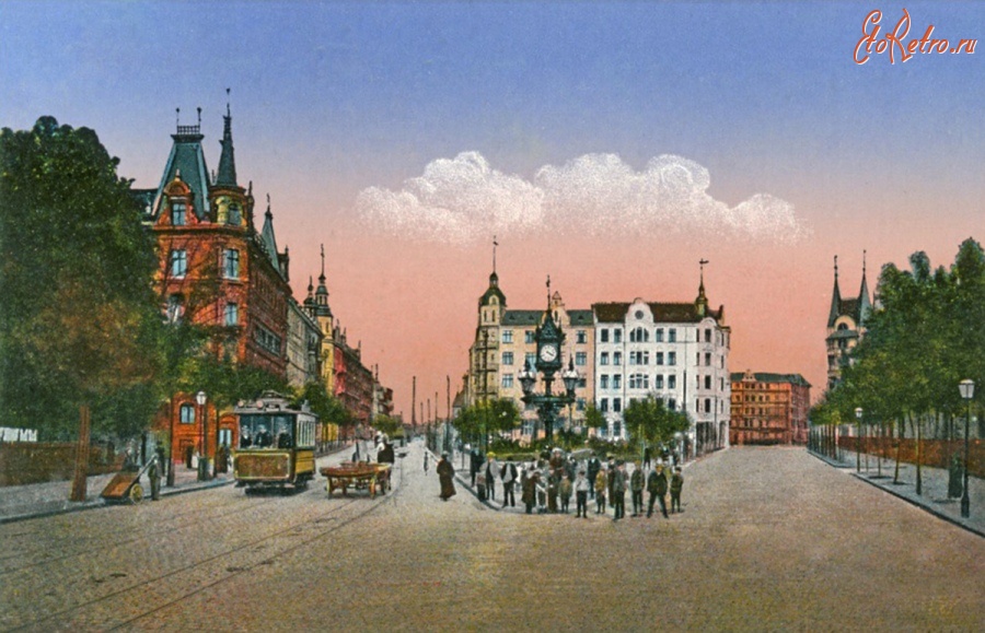 Калининград - Koenigsberg, Jahrmarktsplatz und Blick in die Kaiserstrasse