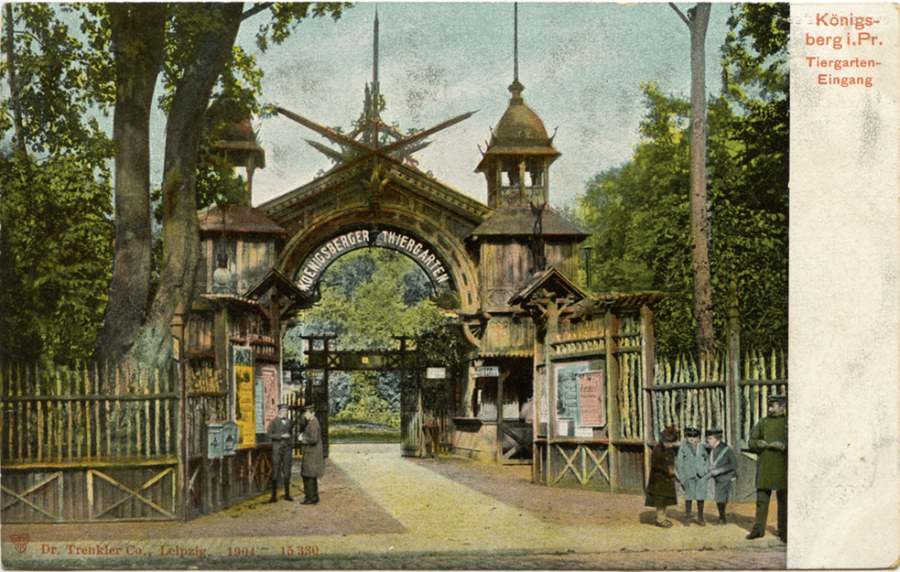 Калининград - Hufenallee, Tiergarten, Eingang.