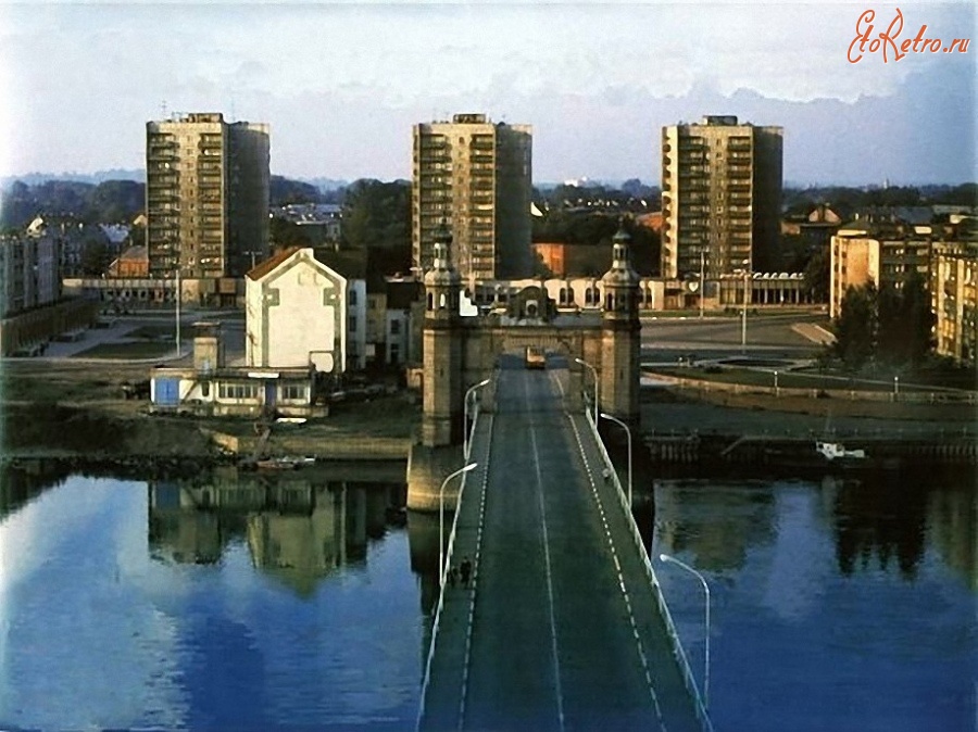 Советск - Советск (Тильзит). Вид на город с северного портала моста Королевы Луизы