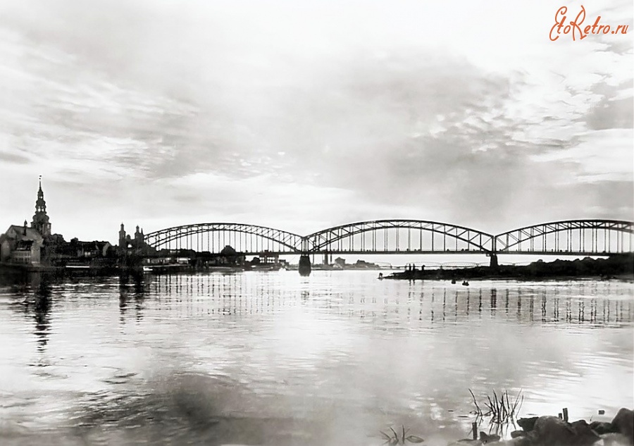 Советск - Тильзит. Вид на мост Королевы Луизы с восточной стороны. 1930 г.