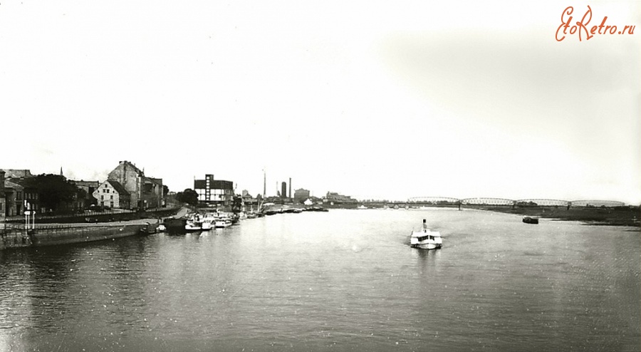Советск - Тильзит. Вид с моста Королевы Луизы на реку Мемель в западном направлении.