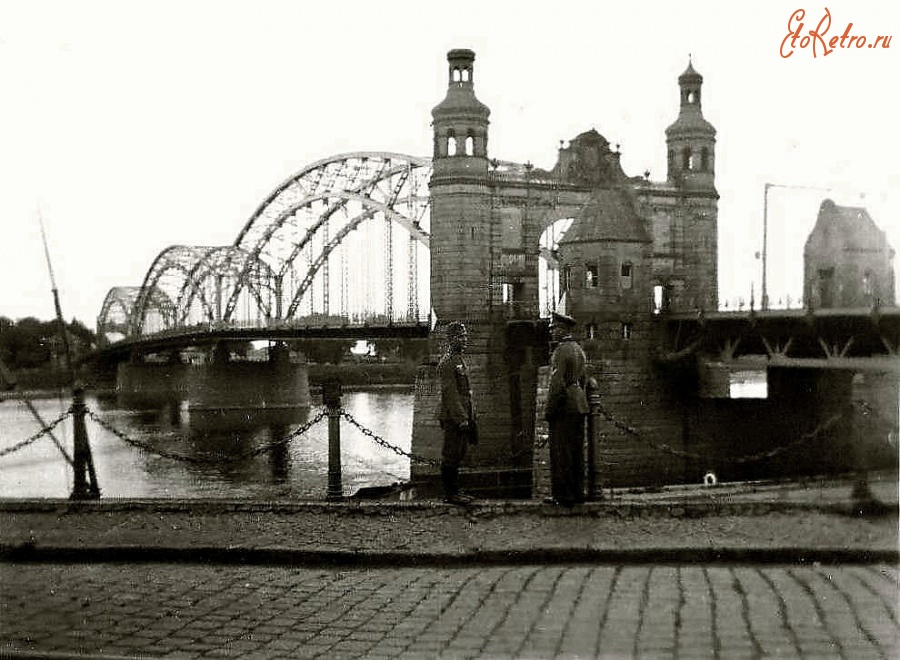Советск - Тильзит. Вид на мост Королевы Луизы с набережной.