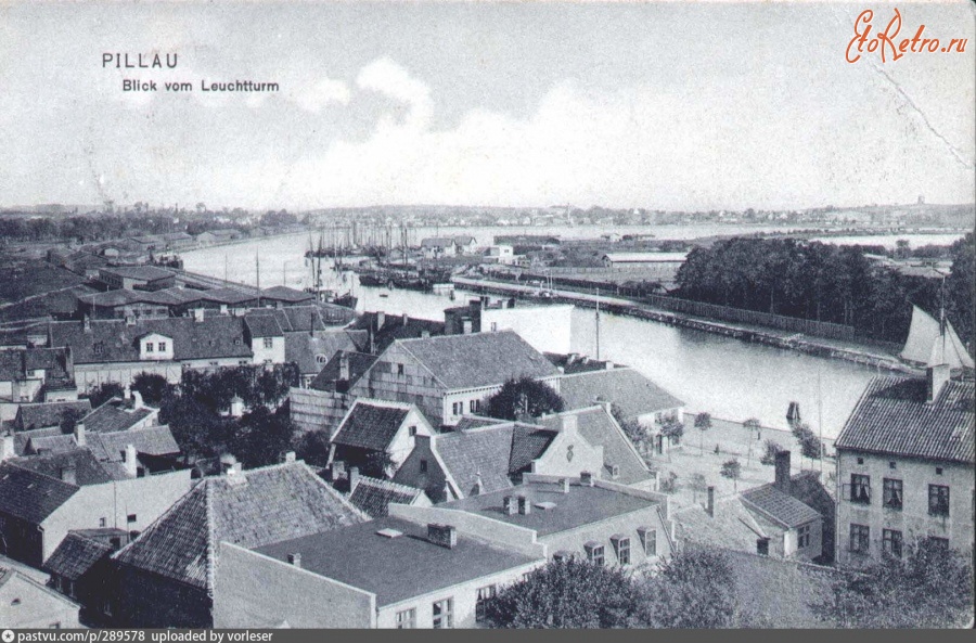 Балтийск - Пиллау. Вид с маяка на город 1910—1915, Россия, Калининградская область, Балтийский район