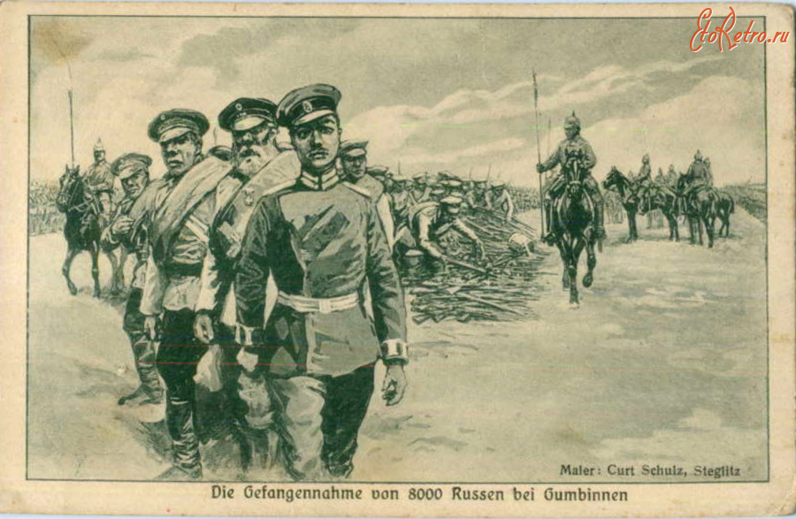 Гусев - Die Gefangennahme von 8000 Russen bei Gumbinnen.