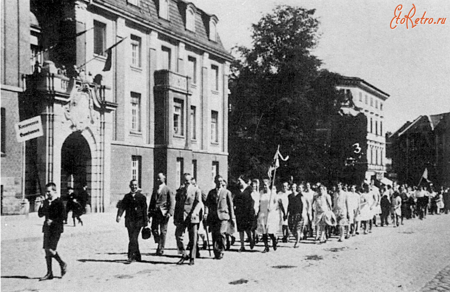 Гусев - Gumbinnen. Neue Regierung. Kreisverein Gumbinnen im Festzug beim Bezirksjugendfest in Gumbinnen.