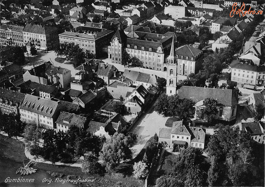 Гусев - Gumbinnen. Orig. Fliegeraufnahme.