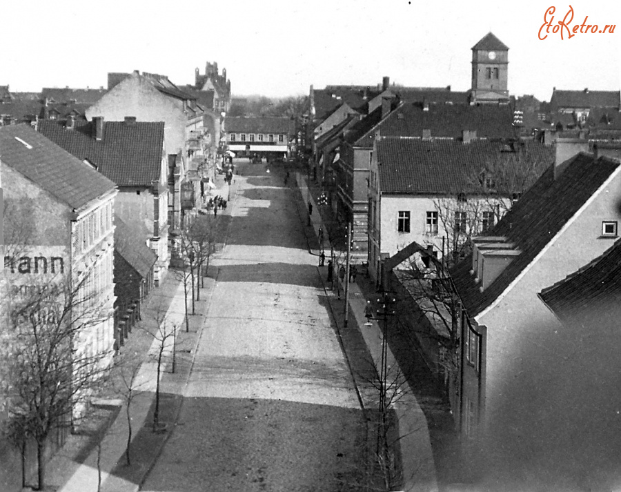 Гусев - Gumbinnen. Blick aus dem Eckhaus Sodeiker Strasse/Luisenstrasse stadteinwaerts zur Koenigstrasse