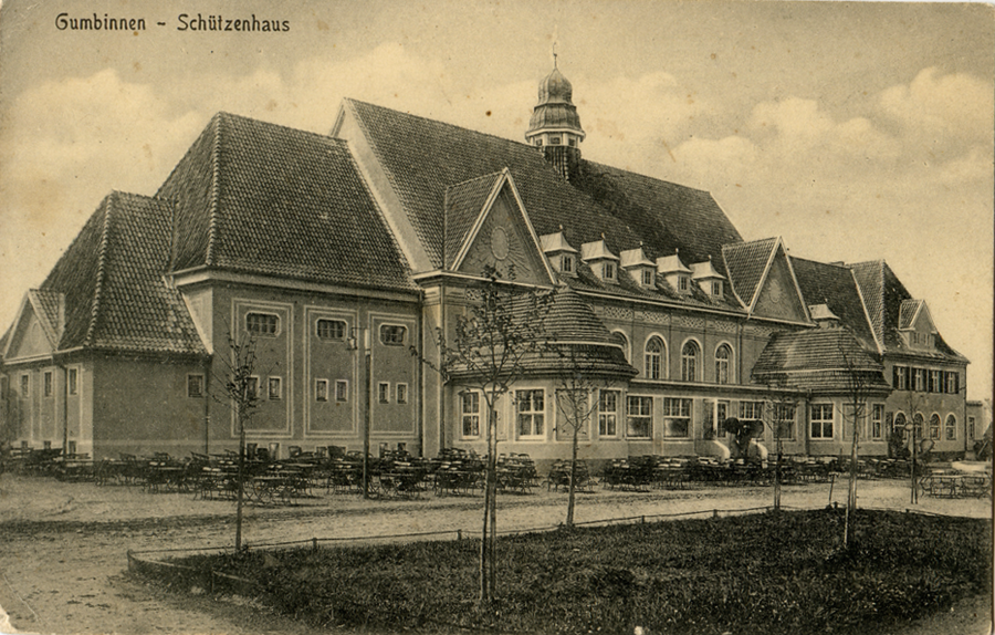 Гусев - Gumbinnen.  Schuetzenstrasse, Schuetzenhaus.