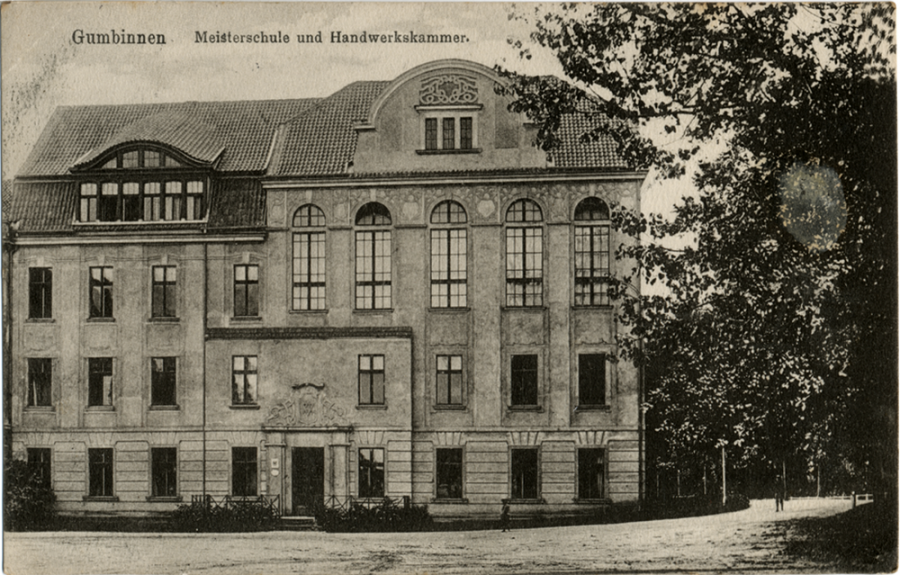 Гусев - Gumbinnen. Gartenstrasse, Meisterschule und Handwerkskammer