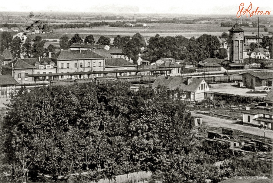 Нестеров - Stallupoenen. Bahnhof und Wasserturm