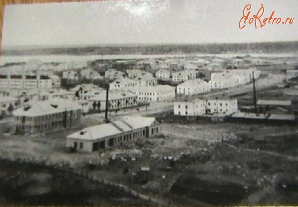Кондопога - Вид на улицу Комсомольскую 50е года