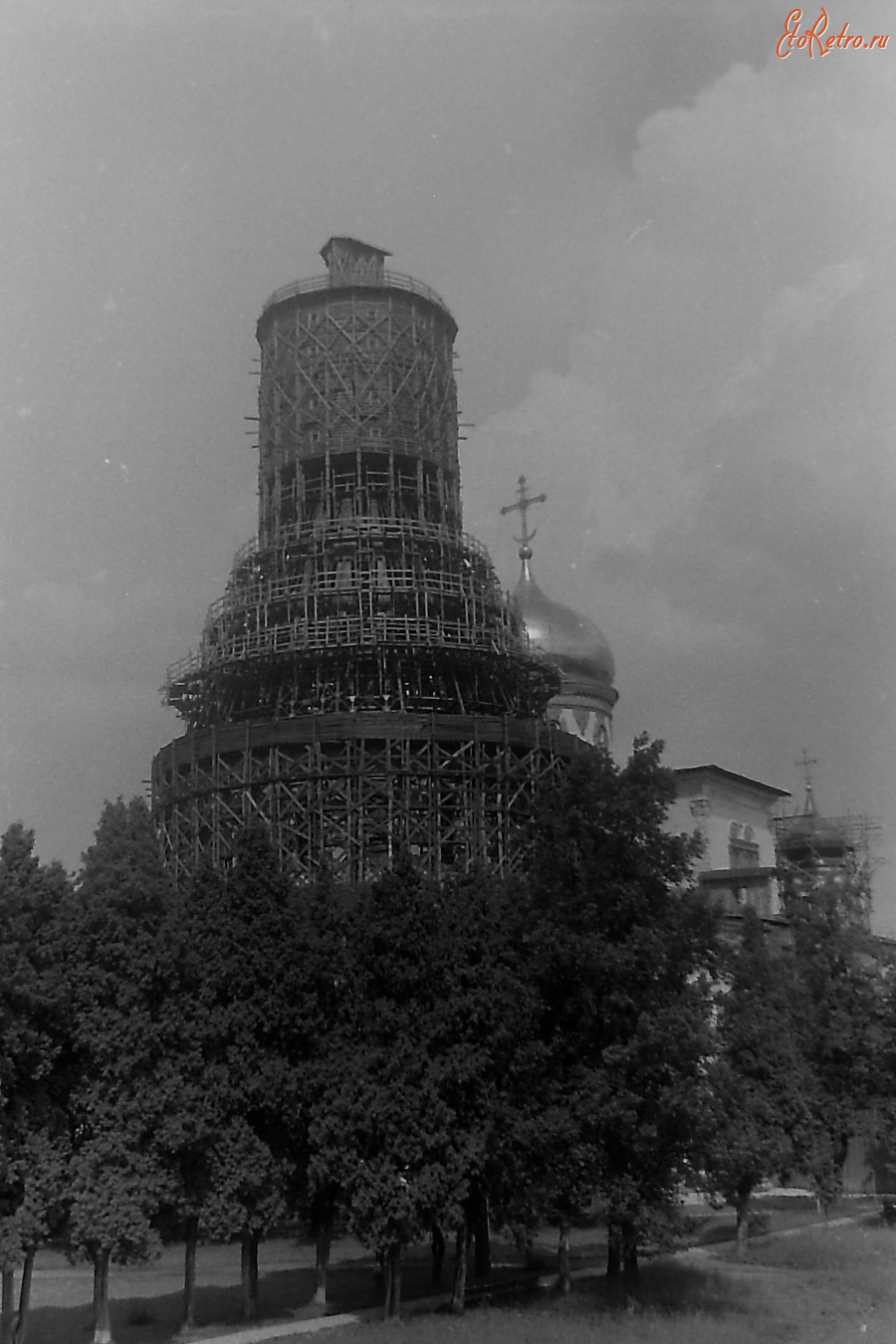 Истра - Ново-Иерусалимский монастырь. Ротонда в период реставрации. 1988 год.
