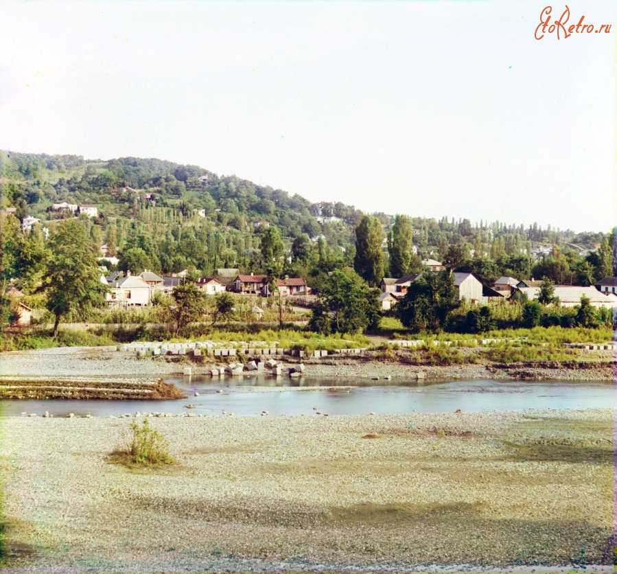 Сочи - Сочи. Вид с запада. Река Сочи, 1912