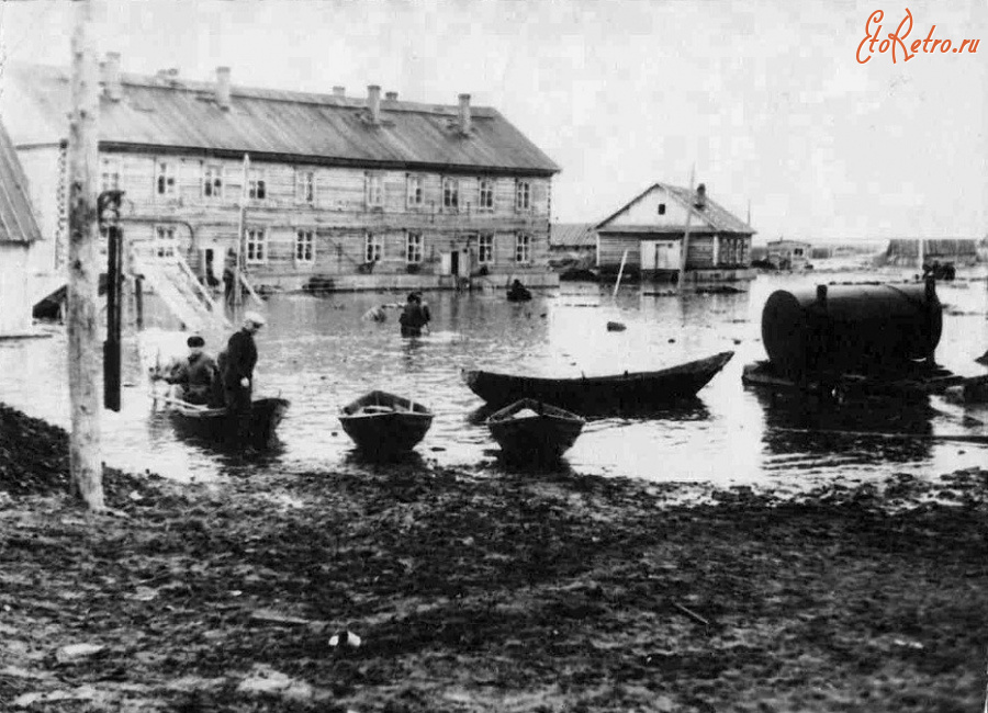 Дудинка - Дудинский аэропорт. Наводнение.