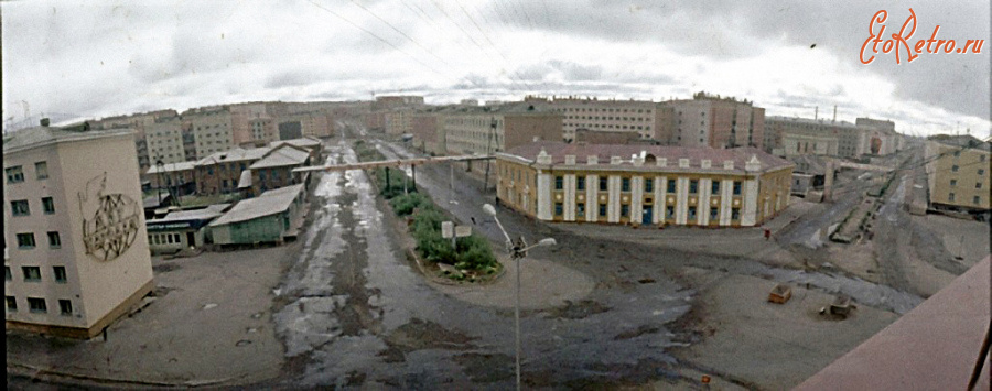 Дудинка - Улица Островского. Панорама.