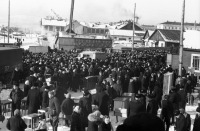 Мурманск - 1960 г. Вещевой рынок на ул. Книповича.