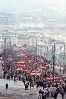 Мурманск - Шествие к памятнику Защитникам Заполярья, Мурманск, 1984 г.