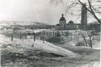 Болхов - Георгиевская церковь 1740-1746, колокольня 1852 г.  во время оккупации 1941-1943 гг в Болхове