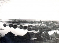 Кадом - Вид на озеро Кандыль. Улица Озёрная во время паводка.