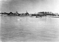 Кадом - Вид на Кадом из Заречья. Разлив 1963 года.