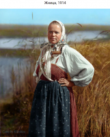 Разное - Фотография  после обработки колористом. Жница. 1914 год.