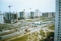 Москва - район Марьино. Вид на ул. Люблинская на следующий день (21 июня 1998) после урагана