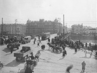 Москва - Движение на Москворецком мосту 1928, Россия, Москва,