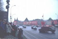Москва - Моют Красную площадь после демонстрации 1 мая 1982, Россия, Москва,