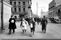 Москва - Молочницы на улице Горького 1947, Россия, Москва,
