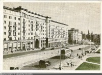 Москва - Газоны на улице Горького (вариант №2) 1945—1946, Россия, Москва,