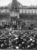 Москва - Ленин произносит речь на Красной площади 1919, Россия, Москва,