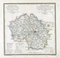 Москва - Старая карта Москвы и окрестностей - 1821 год