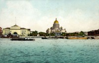 Санкт-Петербург - Вид на Адмиралтейство и Исаакиевский собор с Невы,