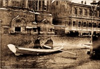 Санкт-Петербург - Наводнение 12 ноября 1903-угол 14-й линии и набережной БольшойНевы.
