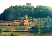 Германия - Риденбург, вид с левого берега канала.