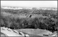 Киев - Мост метро и Левобережье