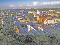 Киев - 2005 год (22.07.2005). Украина. Киев. Замковая гора. Вид на Подол.