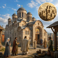Киев - 12  травня 996 року була освячена Десятинна церква (зруйнована  татаро-монголами в 1240 р.).