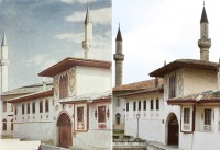 Бахчисарай - Фотосравнения. Крым. Вход в Бахчисарайский дворец, 1905-2014