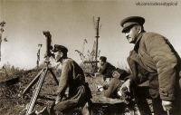 Одесса - Лето-осень 1941 г.Генерал Петров наблюдает за боевой обстановкой.