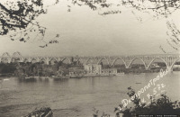 Днепропетровск - Днепропетровск.  Мерефо-Херсонский мост в 1950-х  годах.