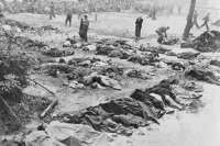 Львов - Тела расстрелянных НКВД заключенных, при отступлении из города Львов. 1941 г.